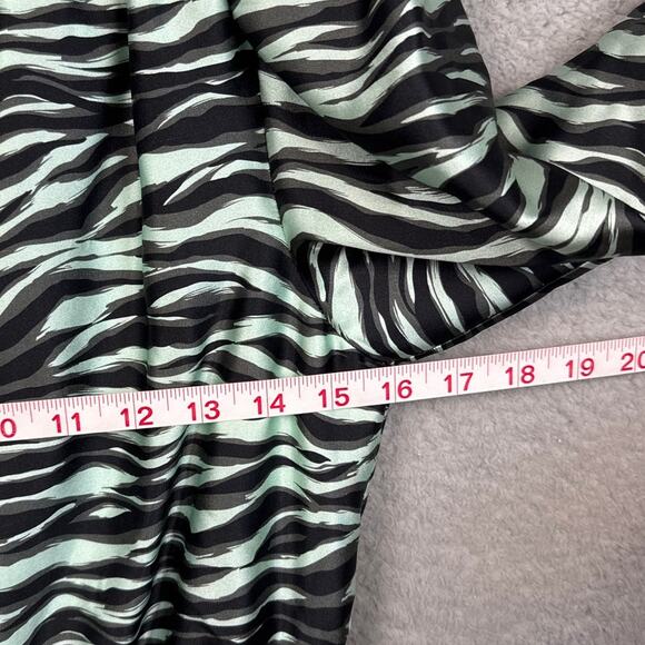 Jonathan Simkhai Ruched Zebra-Print Stretch-Silk Satin Mini Dress Size 0 NWT - Picture 5 of 12